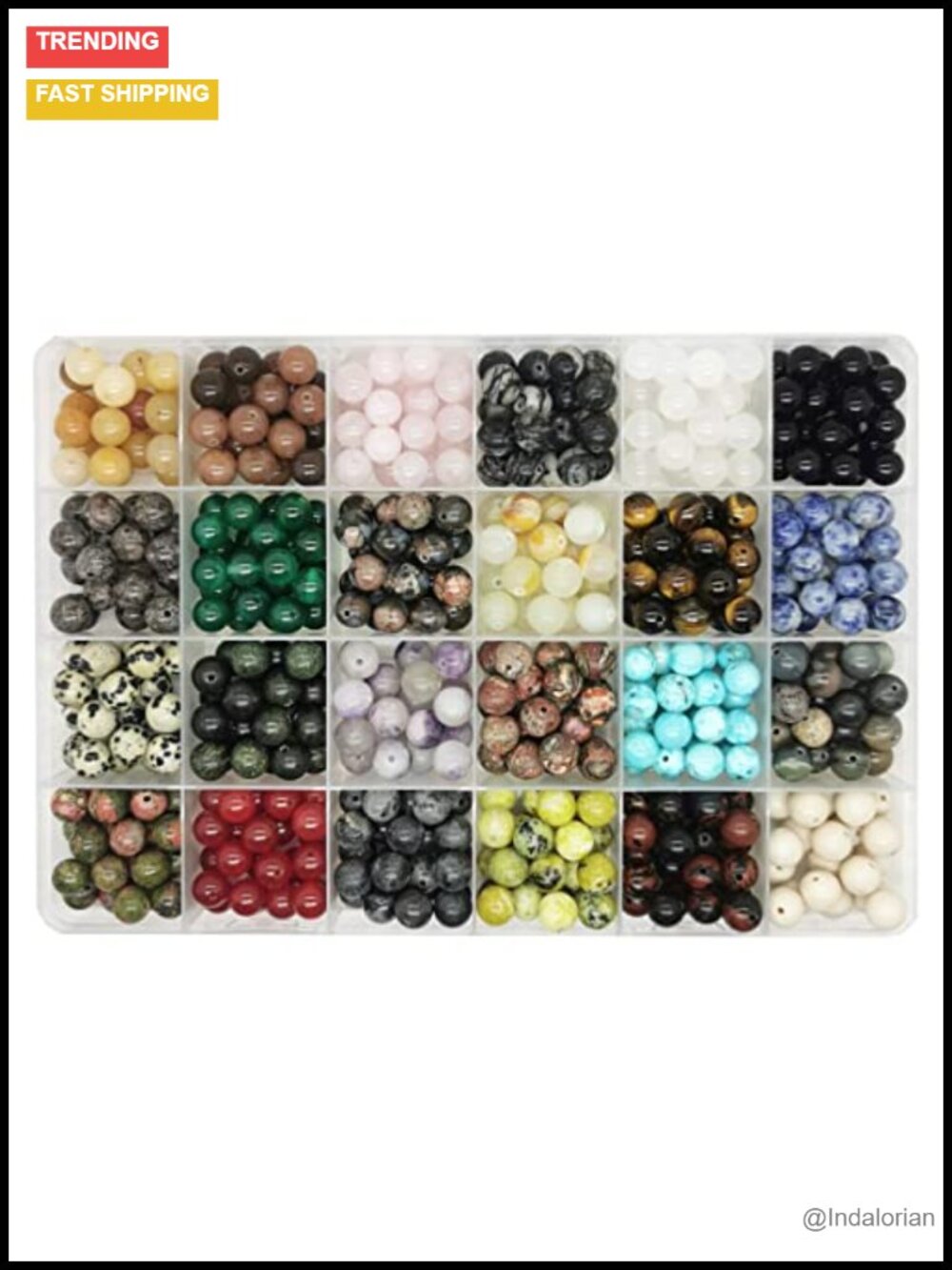 504pcs 8mm Natural Round Stone Beads for Jewelry Making 24 Color Options